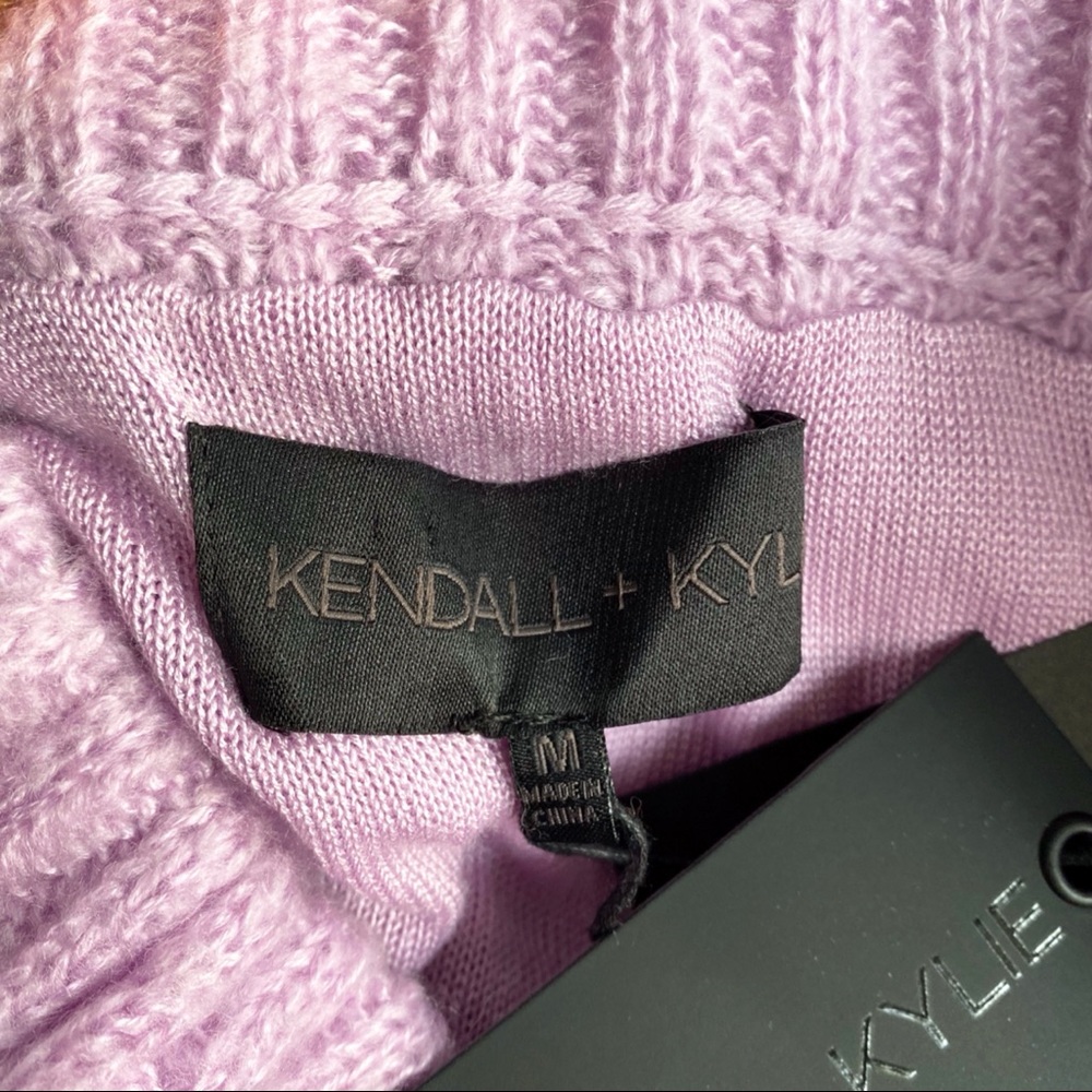 💜 KENDALL & KYLIE LILAC HIGH WAIST CHUNKY KNIT MIDI SKIRT! - Picture 4 of 12
